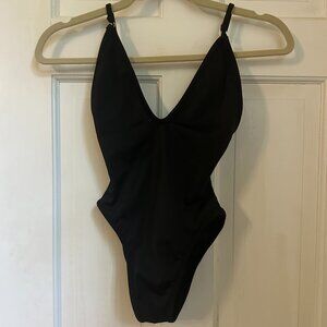 gooseberry intimates black one piece bathing suit